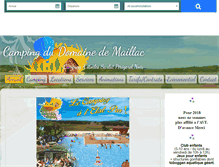 Tablet Screenshot of campingmaillac.fr
